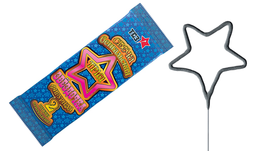  Бенгальские свечи фигурные 2 шт "Звездочка"  в Лангепасе